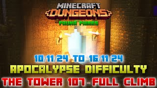 The Tower 107 Apocalypse Full Climb Guide amp Strategy Minecraft Dungeons Fauna Faire [upl. by Aihsatsan396]