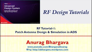 RF Design1 Patch Antenna Design and Simulations [upl. by Kere]