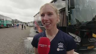 Lorena Wiebes  Interview at the start  European Continental Championships 2023 [upl. by Holbrooke375]