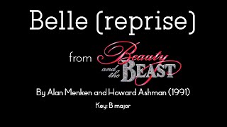 Belle reprise karaokeinstrumental  Beauty and the Beast film [upl. by Eniliuqcaj767]