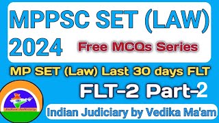 MP SET Law Full Length Test 2 Part  2   last 30 days mcqs series [upl. by Compton]