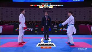 Karate Kumite Final  China vs Japan  Li Gong vs Yuki Kujuro  Casablanca 2024 61 Kg [upl. by Jehius]