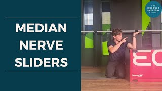 Median nerve slider glider and flossing exercises for neural mechanosensitivity  The MSK Physio [upl. by Pearle]