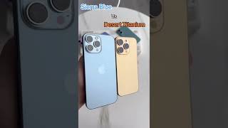 iphone 13 pro Sierra Blue vs iPhone 16 Pro Desert Titanium shorts iphone16 [upl. by Haelam121]