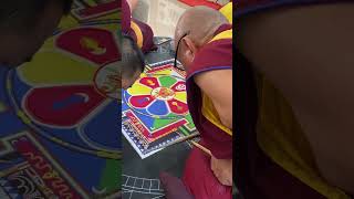 Making of Buddhist Mandala by the monks of Gyuto Monastery at Bangalore University [upl. by Nyrret]