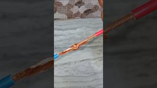 Electric cable joint amazing idea Electric knot shorts video [upl. by Suirred]