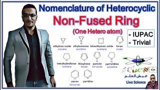 Nomenclature of Heterocyclic  Non Fused with One Heteroatom IUPAC and Derived Name [upl. by Prudie42]