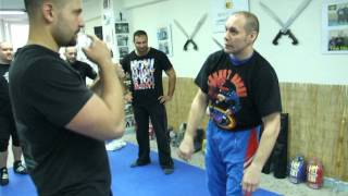 Combat Sambo  from boxing defence to establish clinch position for takedown [upl. by Aekim]