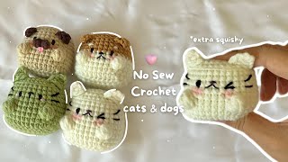 ✨No Sew✨Crochet Animals  Very Easy StepbyStep Tutorial 💗 [upl. by Initirb]