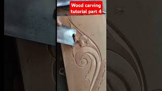 Wood carving tutorial part 4 woodcarving woodworking [upl. by Ydnal]