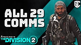 All 29 First Rogue Manhunt Comms  The Division 2 [upl. by Ahsyen121]