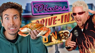 Eating At Guy Fieris Favorite FRESH SEAFOOD Restaurant In Oregon Diners Driveins and Dives [upl. by Aisenet756]