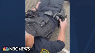 Watch Good samaritan rescues wounded Houston police officer [upl. by Madda]