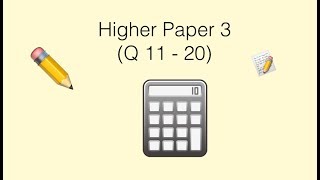 Maths GCSE 2017  Edexcel Higher Paper 3 calculator part 2 [upl. by Emaj]