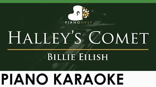 Billie Eilish  Halleys Comet  LOWER Key Piano Karaoke Instrumental Halleys [upl. by Alin]