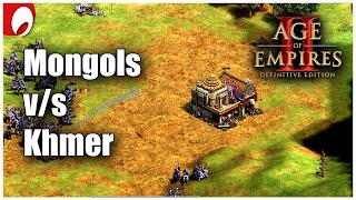 Mongols vs Khmer  Age of Empires 2 Definitive Edition [upl. by Bartel913]