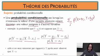 Apprentissage automatique 21  Formulation probabiliste  rappel de la théorie des probabilités [upl. by Vernor]