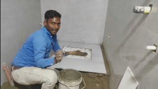 📢कौन कहता है पानी का सलोप नही बनता🥵देखिये इस वीडियो में।bathroom floor tiles kaise lagaye [upl. by Ynneh63]