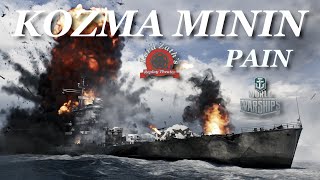 PAIN  Kozma Minin Tier 9 Soviet CA Replay Analysis Arms Race Islands of Ice World of Warships [upl. by Guglielma340]