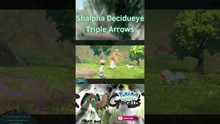 Shiny Alpha Hisuian Decidueye Signature Move Triple Arrows in Pokemon Legends Arceus [upl. by Orvie]