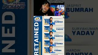 Mi retained Player for IPL 2025 shorts trending [upl. by Ijuy]