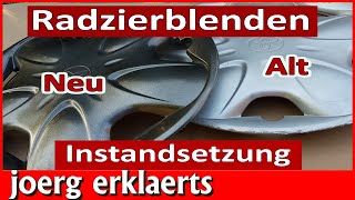 Radkappen lackieren und aufarbeiten Radzierblenden reparieren DIY Tutorial No335 [upl. by Yllod388]