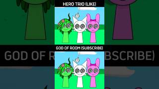 POV Hero trio vs God of Room  Incredibox Sprunki  animation cartoon funny kids minecraft [upl. by Ignatz]