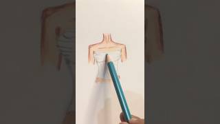 Corset✒️youtubeshorts fashiondesign fashionillustration art artist shorts drawing [upl. by Terr]