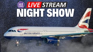 4K Manchester Airport NIGHT LIVE SHOW Planespotting 28112024 planeslive [upl. by Anhpad433]