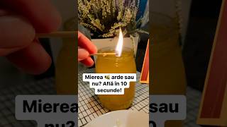 Mierea 🐝 arde sau nu Află în 10 secunde miere calitateamierii testmiere testuldefoc [upl. by Ardnayek]