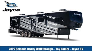 2022 Seismic Luxury Walkthrough – Toy Hauler – Jayco RV [upl. by Anelak]