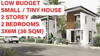 Tiny House Design 3x6 Meters with 2 Bedrooms Philippines [upl. by Gilba126]