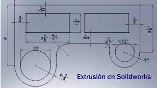 Extrusión de croquis en fracciones de pulgada en Solidworks [upl. by Holder]