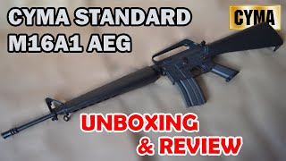 CYMA Standard M16A1 Vietnam Era Unboxing amp Review [upl. by Pfeifer]