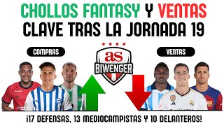 💸 CHOLLOS FANTASY FICHAJES RECOMENDABLES y VENTAS CLAVE en BIWENGER tras la JORNADA 19 [upl. by Arotak]