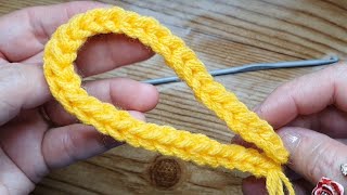 CROCHETCordón Tejido ganchillo para agarradera de bolsaspulseraspara el pelo y otros proyectos [upl. by Odiug]