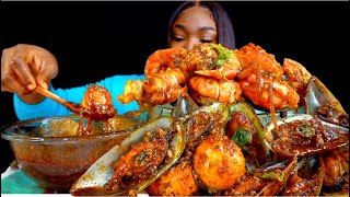 10 2x SPICY CAJUN MEGA PRAWNS MUKBANG  GREEN LIPPED MUSSELS MUKBANG  Seafood  Mukbang [upl. by Shelah]