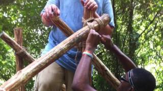 How To Make A Tripod  How To Tie A Tripod Lashing Like a Boy Scout [upl. by Bonilla594]