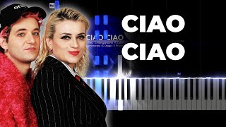 La Rappresentante di Lista  Ciao ciao karaoke piano testo [upl. by Kirby694]