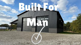 40x64 16’ Pole Barn Shop Built for Man ✔️ [upl. by Hartmann]