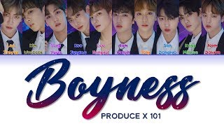 PRODUCE X 101 프로듀스X101 quot Boyness 소년미 少年美 quot Correct Lyrics ColorCodedENGHANROM가사 [upl. by Venterea85]