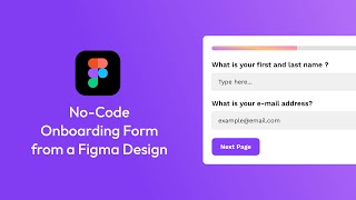 Building an Onboarding Form From a Figma Design Nocode [upl. by Aitnohs]