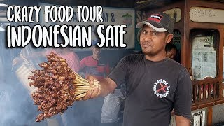 AMAZING Indonesian sate satay TASTY Indonesian street food in Jakarta Es podeng Gorengan [upl. by Edra]