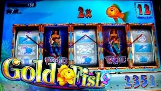 Gold Fish 2 Bonuses and Live Play  WMS Video Reel Slots [upl. by Hochman]