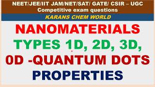 NANOMATERIALs size 1D 2D 3D 0D QUANTUM DOT PROPERTIES QUANTUM CONFINEMENT optical Band gap color [upl. by Seedman]