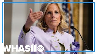 Jill Biden responds after the president pardons their son Hunter [upl. by Nahtanhoj]