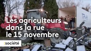 Les agriculteurs dans la rue le 15 novembre [upl. by Sneed874]