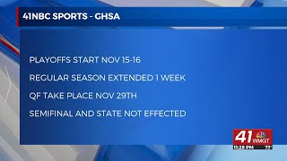 GHSA regular football season schedule change [upl. by Rebak]