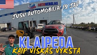 GRIZTU I LIETUVA  KAIP USA AUTOMOBILIAI ATRODO KLAIPEDOJE [upl. by Ettezyl]