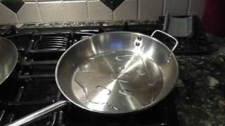 Season your stainless steel pan the fastest way [upl. by Mushro442]